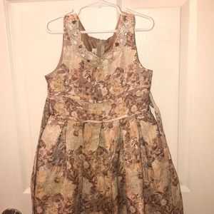 Girls Size 7 Rose and Gold Special Occasion Dress